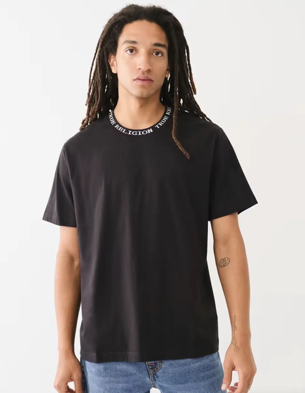 JACQUARD RIB LOGO TEE