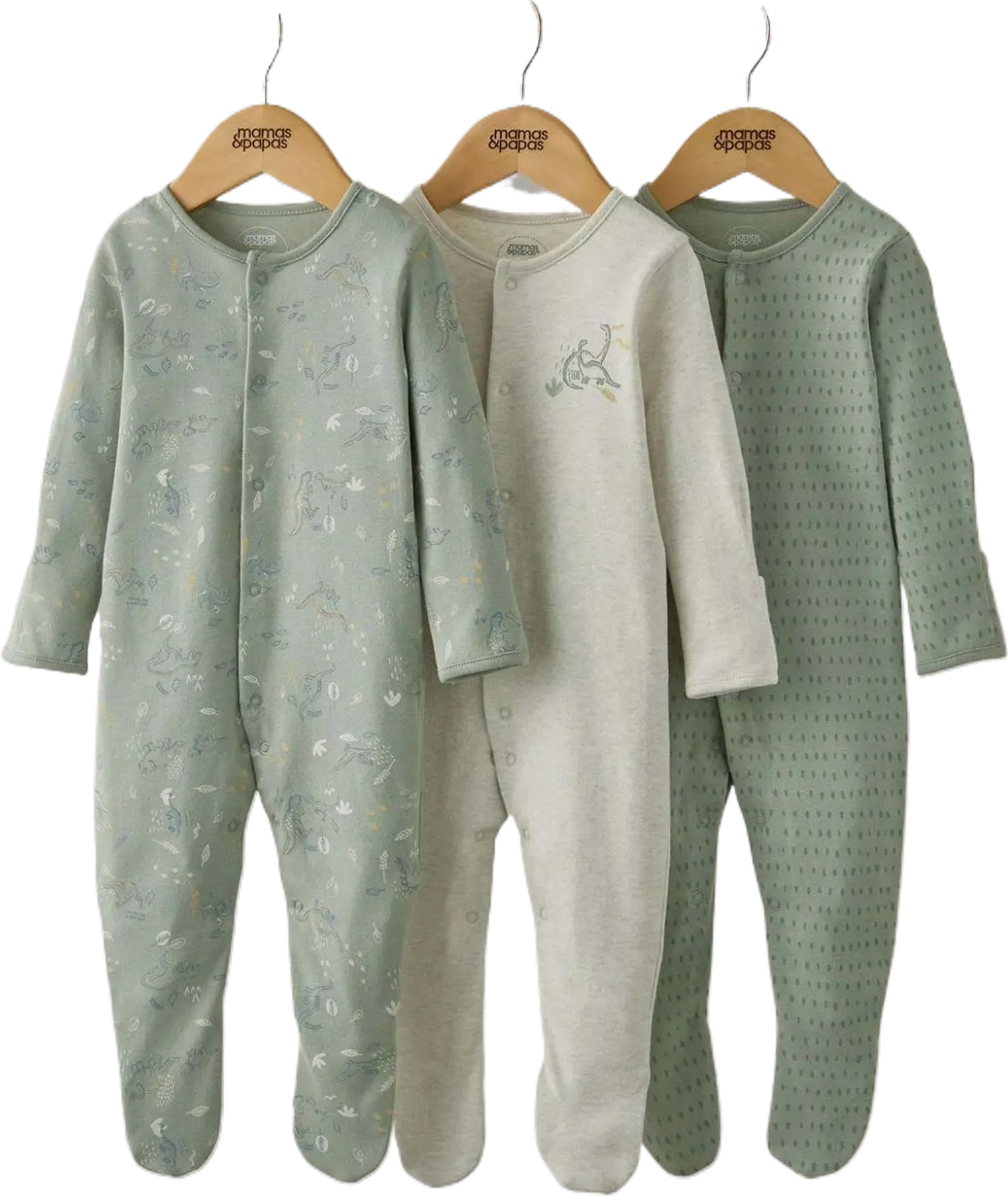 Dino Sleepsuits (Set of 3)