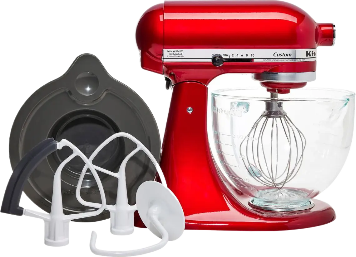 KitchenAid 5-Quart Stand Mixer with Glass Bowl and Flex Edge Beater