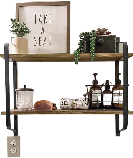 2 Tier Decor Floating Wall Shelf