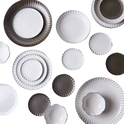 Serax Inku Scalloped Ceramic Dinnerware & Serveware