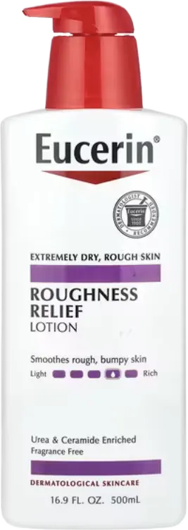 Eucerin, Roughness Relief Lotion, Fragrance Free, 16.9 fl oz (500 ml)